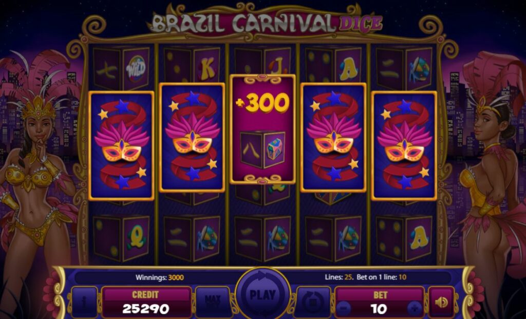 Supergame et Mancala Gaming présentent Brazil Carnival Dice - Brazil Carnival Dice wild - you win