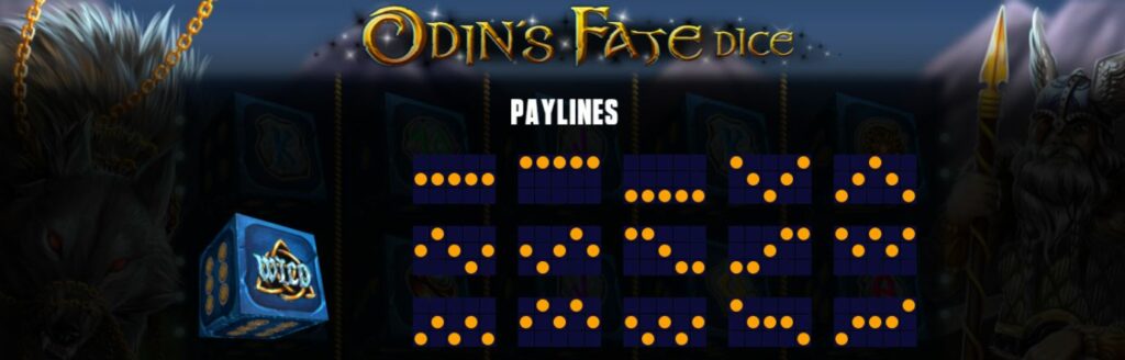 Supergame et Mancala Gaming présentent Odin's Fate Dice - Mancala Gaming - Odin's Fate Dice Paylines