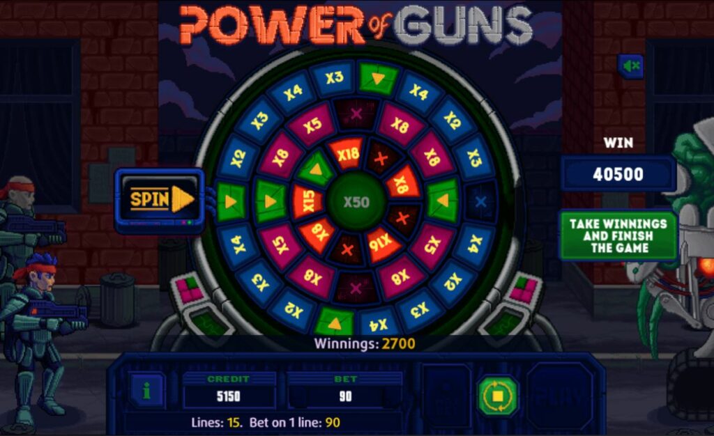 Supergame and Mancala Gaming present Power of Guns Dice - Power of Guns Dice - Wheel of fortune