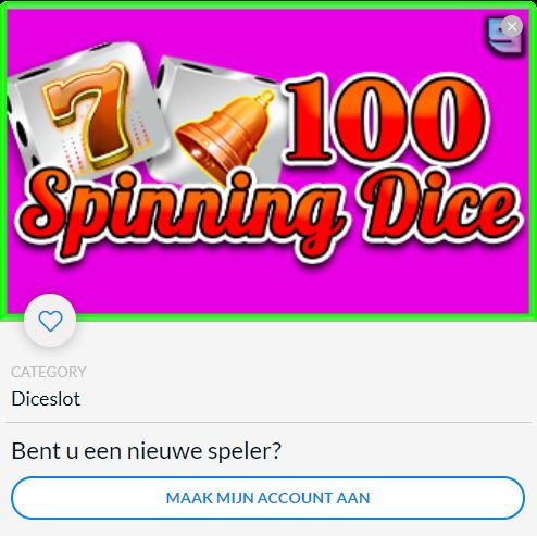 100 Spinning Dice NL